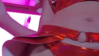 Mistress Eva Latex Fetish Domina Femdom Goddess Gold Boots Big Ass BDSM Solo