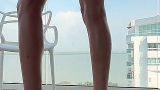 Sexy Goddess Legs- Ebony Femdom Goddess Rosie Reed Sensual Domination Long Legs Worship in Pink High Heels