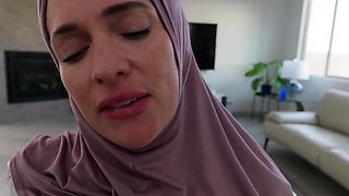Lonely hijab hot wife cheats on her husband