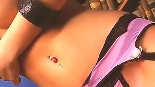 Gemma's Party Scene 4: Brunette and Blonde Lesbian MILFs in Lingerie Fuck Their Pussies with a Dildo