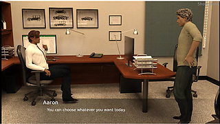Project hotwife - gameplay - roleplay - taboo - couple do sex in office caught by stranger