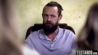 Therapist trio with 2 young cutie patients