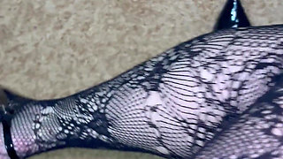 Playing with My Legs in Sexy Stockings and Heels