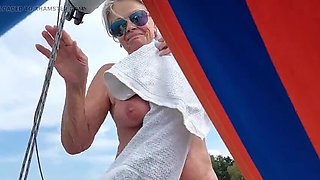 Sexy Mature Granny Gets Naked For A Lake Dip