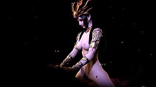 Medusa Queen Cai Lin Ride the Big Cock - 3D Animation