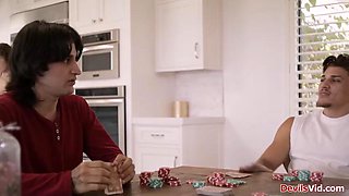 Petite brunette girlfriend cheats on her boyfriends stepbro