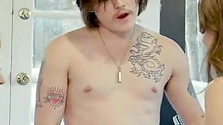 Lucky Stepson Gets to Slide His Cock Between His Stepmom and Stepaunt's Boobs and Pound Them Deep