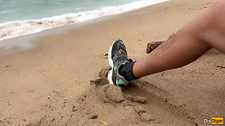 I See You Jerking off to Me and I Want to Help You Cum! - Cock Flashing on a Beach