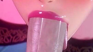 [kpop Demon Hunters] Zoey Sloppy Blowjob 3D Animation