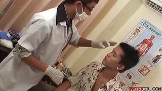 Horny asian doc analfucking his patient