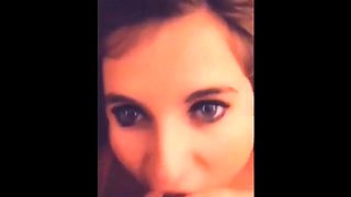 French Girl Sucks Me at Home