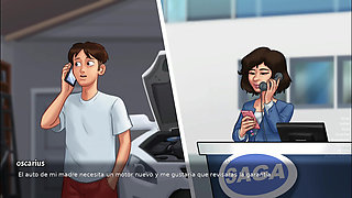 Helping stepmom to earn points with her - Summertime Saga