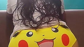 The Pikachu Fan Girl Is Very Hungry for Cock and Wants Your Cum on Her Face