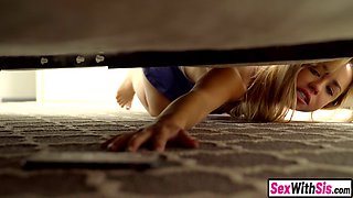 Large butt stuck Spic 18-year-old stepsis copulated