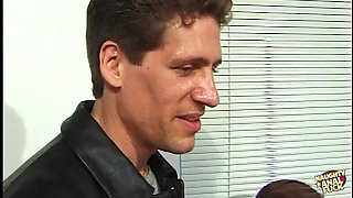 An Innocent Conversation Between Two Guys and a Cute Brunette Leads to an Anal Threesome