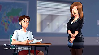 Wild slut Jenny loves stripping down for her adventurous pervert roommate in Summertime Saga