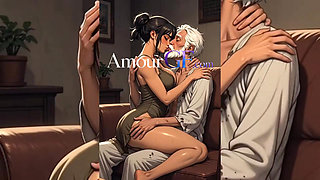 Old cocks fuck +19 girls hard cartoon kissing, deep pussy pounding, messy cum