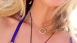 Solo masturbation of a beautiful amateur blonde