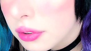 Glamour babe with big boobs masturbates in lingerie