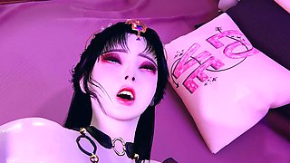 3D Big Boobs Asian Cosplay Slut Have a Hardcore Foot Job Sex