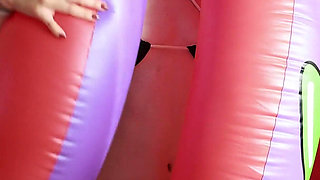 I Seduce My Giant Inflatable Snake in a Black Bikini