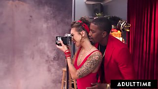 Coworkers Naughty Christmas Vintage Photoshoot Turns Into Festive Wild Orgy