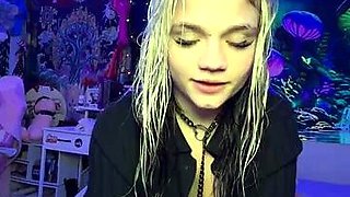 Naughty blonde teen girl loves to use her toy