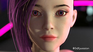 Neon Dreams VR - Hot sexy girl with big tits moans hard during rough fuck in cyberpunk world