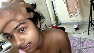 Indian Desi Wife Makes Hubby's Dick Bigger with Slaps & BJ, Cowgirl Fuck Creampie Overflow