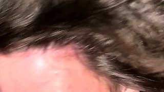 Skinny amateur sucks cock and fingers herself in pov scene