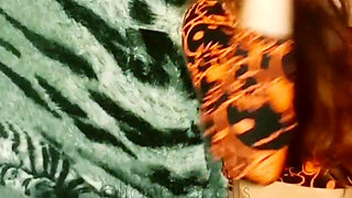 Feline Nails Having Fun with Balloons