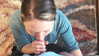 Loves pleasing her man she's so good at it swallowing cum