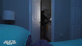 Stepson's Fear of Thunder Subsides with Stepmother's Intimate Embrace in 4K