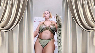 Hot Housewife Lukerya. New Clothes Made by Hand.