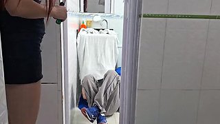 Skinny Redhead Latina Gets Fucked Hard By Plumber - Amateur Blowjob & Cumshot