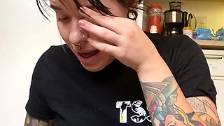 Amateur blondie solo anal masturbation