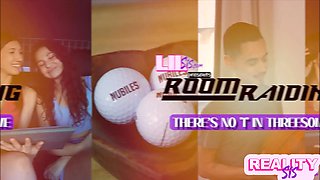 Horny Nubile Brunette Hotties Maya Woulfe & Liz Jordan Double Team Newbie Stepbro For 3some Fun