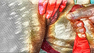 XXX Cartoon. My Housekeeper Helps Me with My Handjob. Cumming on Her Big Clit and Her Red Panties.