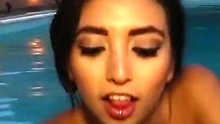 Frida Sante sucking dick in the swimming pool! POVMania