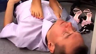 German secretary: Fetish, Public  Foot Worship Porn