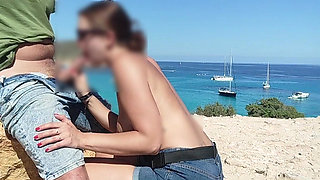Public Walk Naked and Blowjob to Stepdad