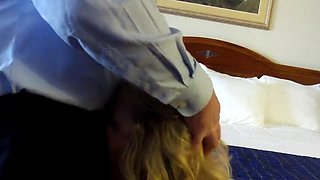 Amateur Wife On Her Knees Giving Deep Throat Blowjob