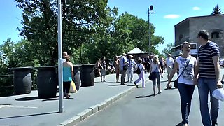 Amateur chicks voyeur fucking in public place