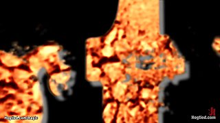 Ginger slave bound on knees and vibed