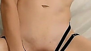 Lustful Amateur Teen Messed up Butterfly Vibrator with Her String