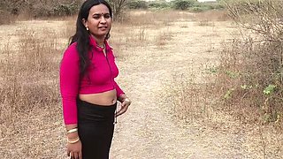 Desi Indian Kavita Cute Girl Fucked Hard by Boyfriend in Jungle - Outdoor Sex