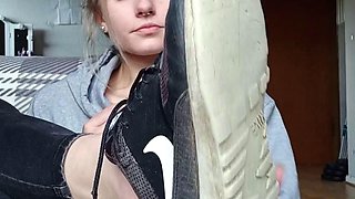 Blond ripping her hose foot fetish and anal sex