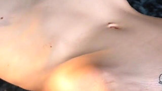 Super Skinny Petite Girl Fucked Hard with Huge Dildo on Sexmachine