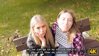 Hunt4k. two hot russian lezzies came on a job casting and experienced sexual adventure with a stranger