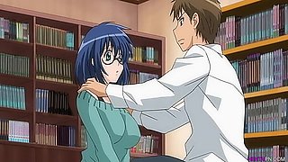 Eighteen Years Old bookish babe seduce her BF - Hentai Uncensored
